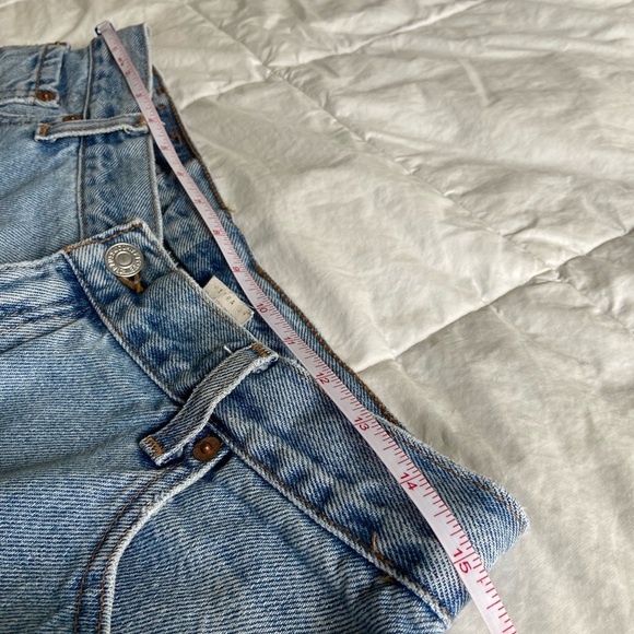 Levi’s Light Wash Vintage Denim Dad Shorts Size 14 100% Cotton High Rise Fit - Picture 13 of 16